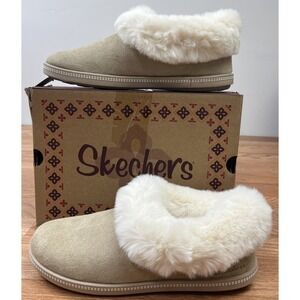 Skechers Cozy Campfire Winter Nights Slippers in Sand, Women's Size 8 NEW